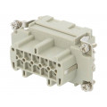 HE-010-FS; Connector: HDC; female; HE; PIN: 10; 10+PE; size 4; 16A; 500V; TE Connectivity