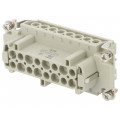 HE-016-F; Connector: HDC; female; HE; PIN: 16; 16+PE; size 6; 16A; 500V; TE Connectivity