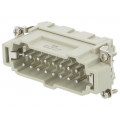 HE-016-MS; Connector: HDC; male; HE; PIN: 16; 16+PE; size 6; 16A; 500V; for cable; TE Connectivity