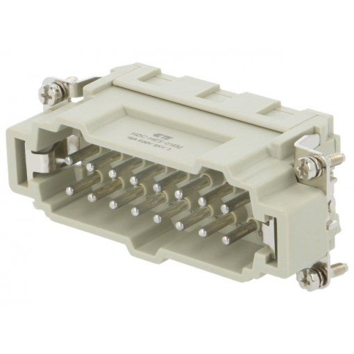 HE-016-MS; Connector: HDC; male; HE; PIN: 16; 16+PE; size 6; 16A; 500V; for cable; TE Connectivity