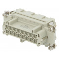 HE-016-FS; Connector: HDC; female; HE; PIN: 16; 16+PE; size 6; 16A; 500V; TE Connectivity