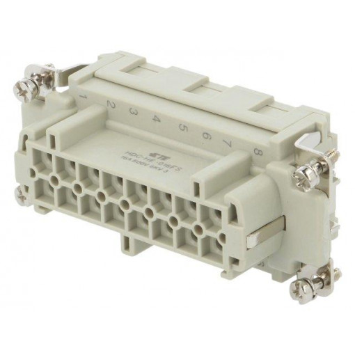 HE-016-FS; Connector: HDC; female; HE; PIN: 16; 16+PE; size 6; 16A; 500V; TE Connectivity
