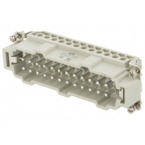 HE-024-M; Connector: HDC; male; HE; PIN: 24; 24+PE; size 8; 16A; 500V; for cable; TE Connectivity