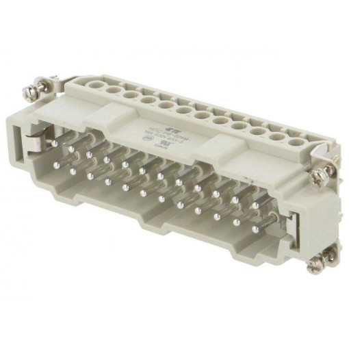 HE-024-M; Connector: HDC; male; HE; PIN: 24; 24+PE; size 8; 16A; 500V; for cable; TE Connectivity