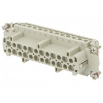 HE-024-F; Connector: HDC; female; HE; PIN: 24; 24+PE; size 8; 16A; 500V; TE Connectivity