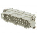 HE-024-MS; Connector: HDC; male; HE; PIN: 24; 24+PE; size 8; 16A; 500V; for cable; TE Connectivity