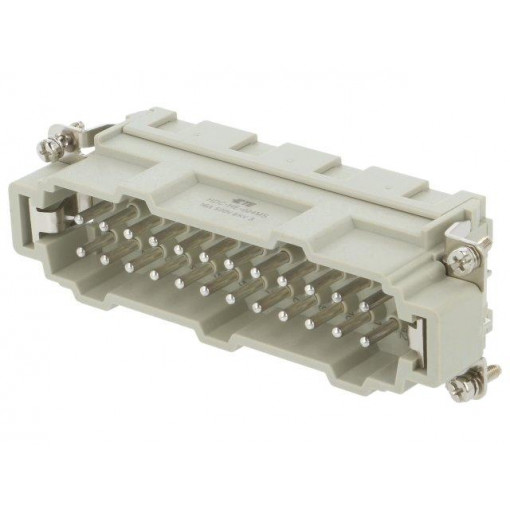 HE-024-MS; Connector: HDC; male; HE; PIN: 24; 24+PE; size 8; 16A; 500V; for cable; TE Connectivity