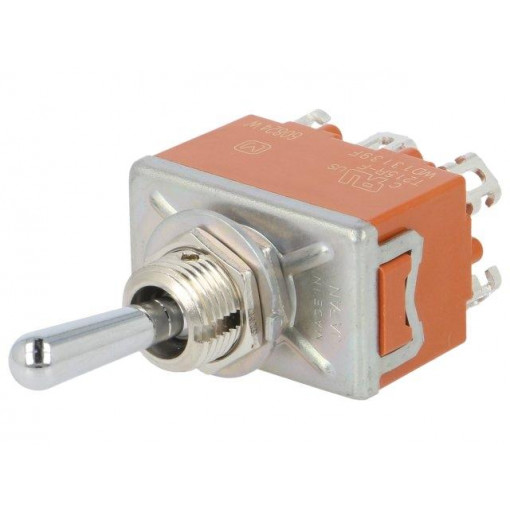 T215RULCSAFJ; Switch: toggle; Pos: 2; DPDT; ON-(ON); 15A/250VAC; 15A/30VDC; PANASONIC