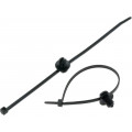 150-31097; Cable tie; with fixing lugs; L: 190mm; W: 3.6mm; black; UL94V-2; HELLERMANNTYTON