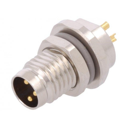T4030014031-000; Connector: M8; male; PIN: 3; for panel mounting,front side nut; TE Connectivity