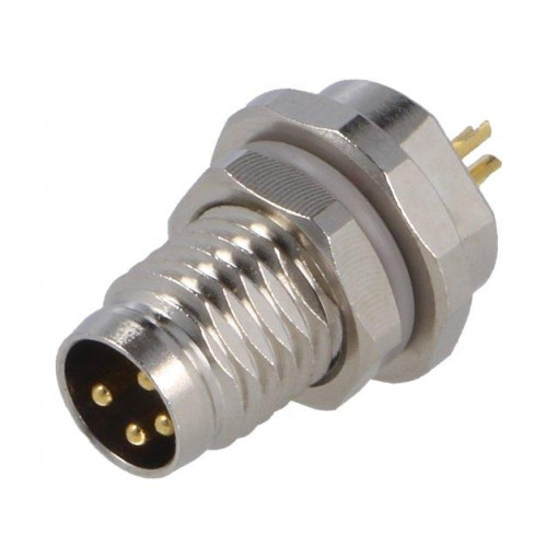 T4030014041-000; Connector: M8; male; PIN: 4; for panel mounting,front side nut; TE Connectivity