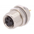 T4031017031-000; Connector: M8; female; PIN: 3; for panel mounting,front side nut; TE Connectivity