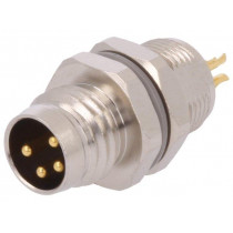 T4032014041-000; Connector: M8; male; PIN: 4; for panel mounting,rear side nut; TE Connectivity