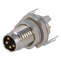 T4040034041-000; Connector: M8; male; PIN: 4; socket; IP67; 30V; 2.5÷4mm; TE Connectivity