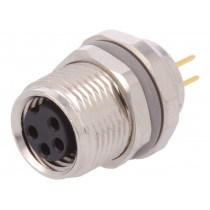 T4041017041-000; Connector: M8; female; PIN: 4; for panel mounting,front side nut; TE Connectivity
