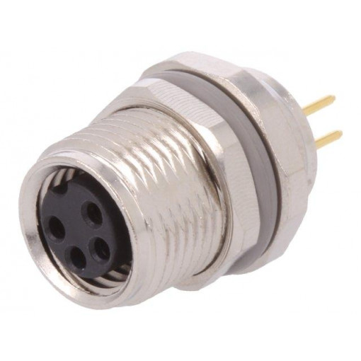 T4041017041-000; Connector: M8; female; PIN: 4; for panel mounting,front side nut; TE Connectivity