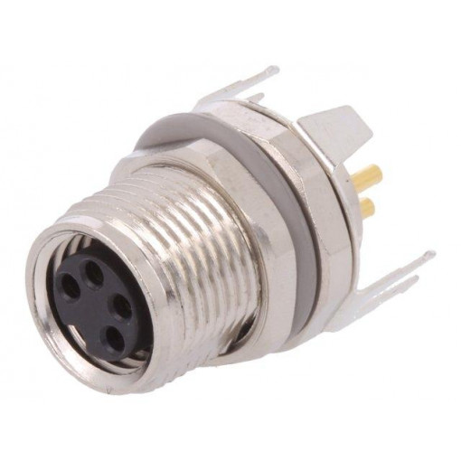T4041037041-000; Connector: M8; female; PIN: 4; socket; IP67; 30V; Polarisation: A; TE Connectivity