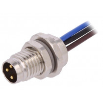 T4070014031-001; Connector: M8; Len: 0.2m; male; PIN: 3; socket; IP67; 60V; TE Connectivity