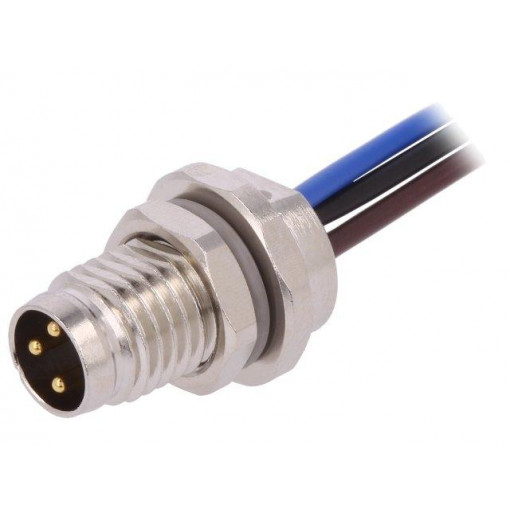 T4070014031-001; Connector: M8; Len: 0.2m; male; PIN: 3; socket; IP67; 60V; TE Connectivity