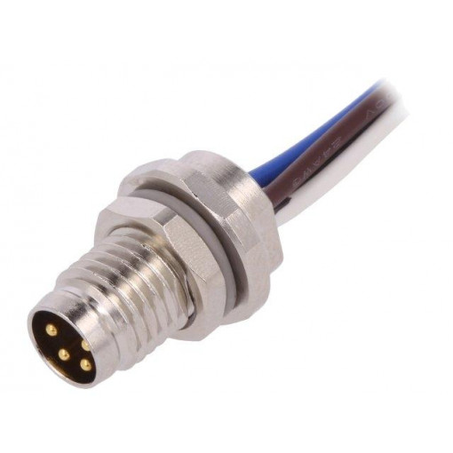 T4070014041-001; Connector: M8; Len: 0.2m; male; PIN: 4; socket; IP67; 30V; TE Connectivity