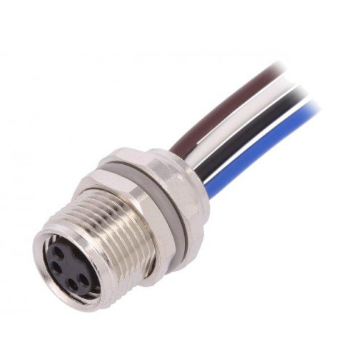 T4071017041-001; Connector: M8; 0.2m; female; PIN: 4; socket; IP67; 30V; TE Connectivity