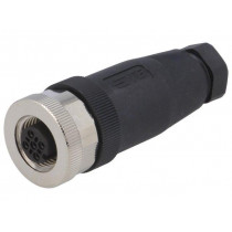 T4110001041-000; Plug; M12; PIN: 4; female; A code-DeviceNet / CANopen; for cable; TE Connectivity