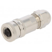 T4110011041-000; Plug; M12; PIN: 4; female; A code-DeviceNet / CANopen; for cable; TE Connectivity