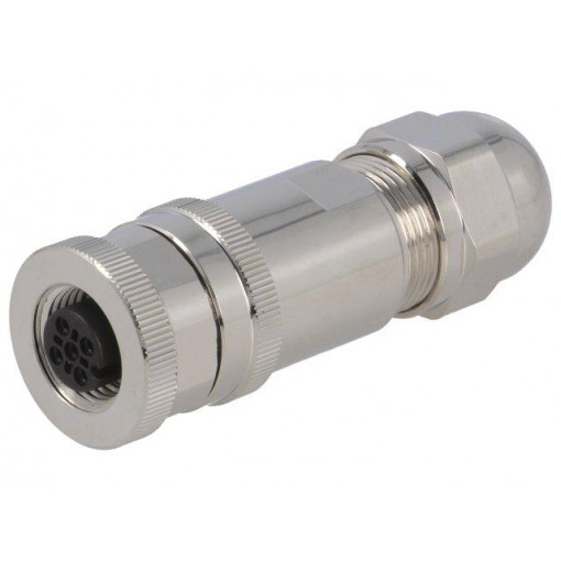 T4110012031-000; Plug; M12; PIN: 3; female; A code-DeviceNet / CANopen; for cable; TE Connectivity