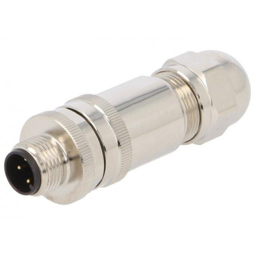 T4111011041-000; Plug; M12; PIN: 4; male; A code-DeviceNet / CANopen; for cable; TE Connectivity