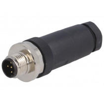 T4111402051-000; Plug; M12; PIN: 5; male; B code-Profibus; for cable; screw terminal; TE Connectivity