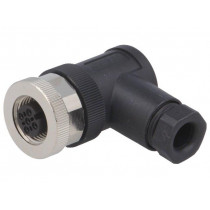 T4112001051-000; Plug; M12; PIN: 5; female; A code-DeviceNet / CANopen; for cable; TE Connectivity