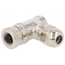 T4112512041-000; Plug; M12; PIN: 4; female; D code-Ethernet; for cable; IP67; 250V; 4A; TE Connectivity