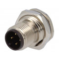 T4130012041-000; Socket; M12; PIN: 4; male; A code-DeviceNet / CANopen; soldering; TE Connectivity