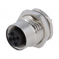 T4141412051-000; Socket; M12; PIN: 5; female; B code-Profibus; THT; IP67; straight; TE Connectivity