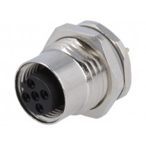 T4141412051-000; Socket; M12; PIN: 5; female; B code-Profibus; THT; IP67; straight; TE Connectivity