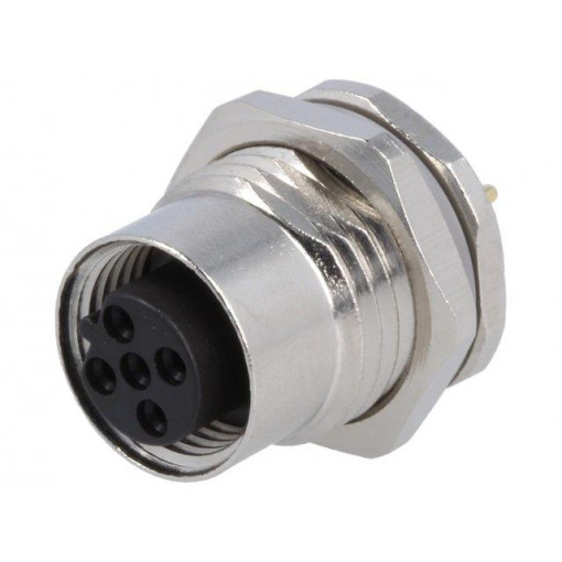 T4141412051-000; Socket; M12; PIN: 5; female; B code-Profibus; THT; IP67; straight; TE Connectivity