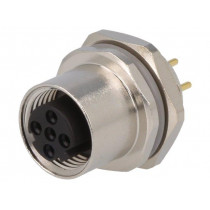 T4143512041-000; Socket; M12; PIN: 4; female; D code-Ethernet; THT; IP67; straight; TE Connectivity