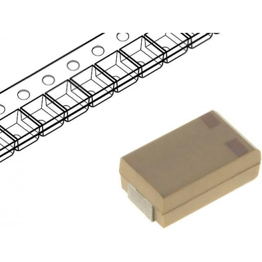 T495D476K025ATE250; Capacitor: tantalum; low ESR; 47uF; 25VDC; Case: D; 2917; ESR: 250mΩ; KEMET