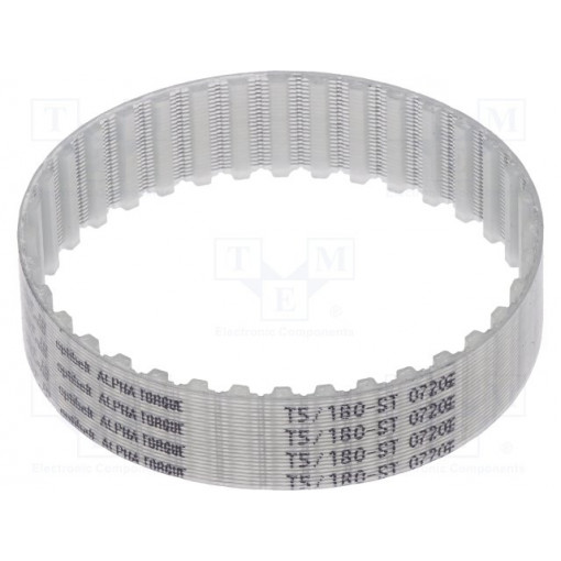 T5 180     1677ZA; Timing belt; T5; W: 16mm; H: 2.2mm; Lw: 180mm; Tooth height: 1.2mm; OPTIBELT