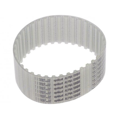 T5 185     2577ZA; Timing belt; T5; W: 25mm; H: 2.2mm; Lw: 185mm; Tooth height: 1.2mm; OPTIBELT