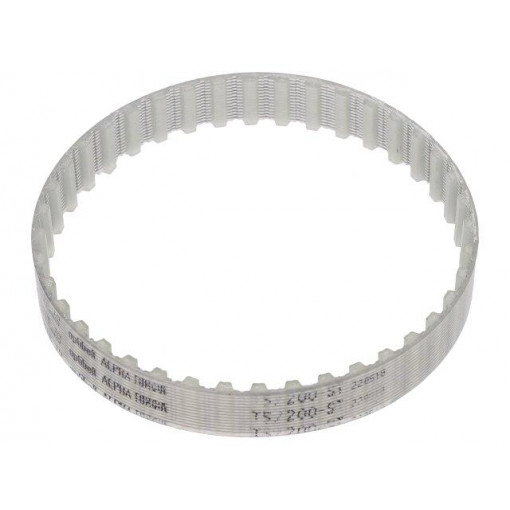 T5 200     1077ZA; Timing belt; T5; W: 10mm; H: 2.2mm; Lw: 200mm; Tooth height: 1.2mm; OPTIBELT
