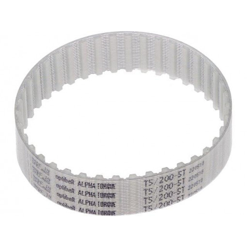 T5 200     1677ZA; Timing belt; T5; W: 16mm; H: 2.2mm; Lw: 200mm; Tooth height: 1.2mm; OPTIBELT