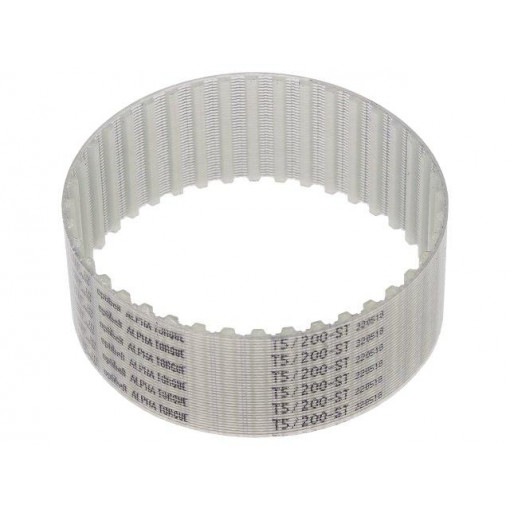 T5 200     2577ZA; Timing belt; T5; W: 25mm; H: 2.2mm; Lw: 200mm; Tooth height: 1.2mm; OPTIBELT