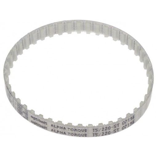 T5 220      877ZA; Timing belt; T5; W: 8mm; H: 2.2mm; Lw: 220mm; Tooth height: 1.2mm; OPTIBELT