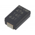T520D476M016ATE035; Capacitor: tantalum-polymer; SMD; D; ±20%; 47uF; 16VDC; KEMET