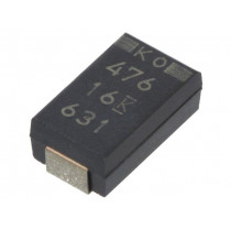 T520D476M016ATE035; Capacitor: tantalum-polymer; SMD; D; ±20%; 47uF; 16VDC; KEMET