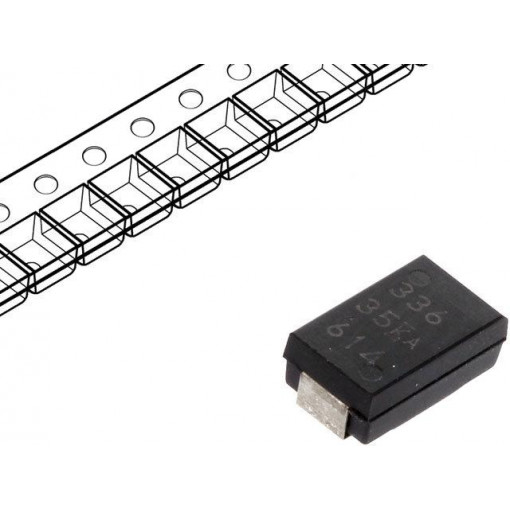 T591D226M025ATE060; Capacitor: tantalum-polymer; 22uF; 25VDC; Case: D; 2917; ESR: 60mΩ; KEMET