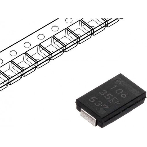 T598D336M025ATE060; Capacitor: tantalum-polymer; 33uF; 25VDC; Case: D; 2917; ESR: 60mΩ; KEMET