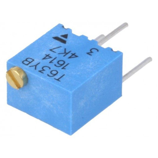 T63YB472KT20; Potentiometer: mounting; multiturn; 4.7kΩ; 250mW; ±10%; linear; VISHAY