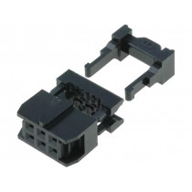 T812106A101CEU; Plug; IDC; female; PIN: 6; IDC; for ribbon cable; 1.27mm; Layout: 2x3; AMPHENOL